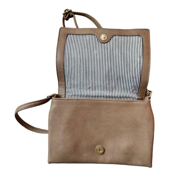 Christian Soriano for Payless Taupe Crossbody Bag with Zippered long Front Flap - Picture 2 of 13